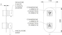 Встраиваемый смеситель для душа и ванны Remer X Style X92KB белый матовый