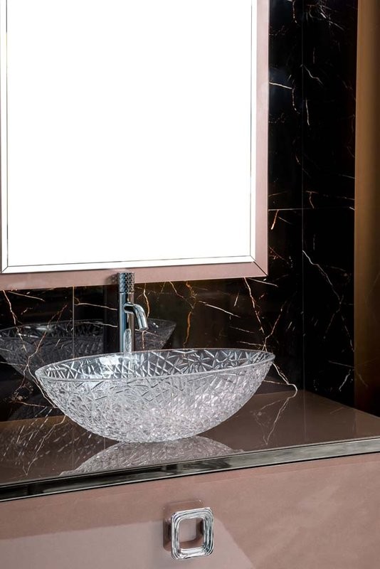 Тумба с раковиной Armadi Art Lucido 100 лиловая, раковина 813, ножки хром