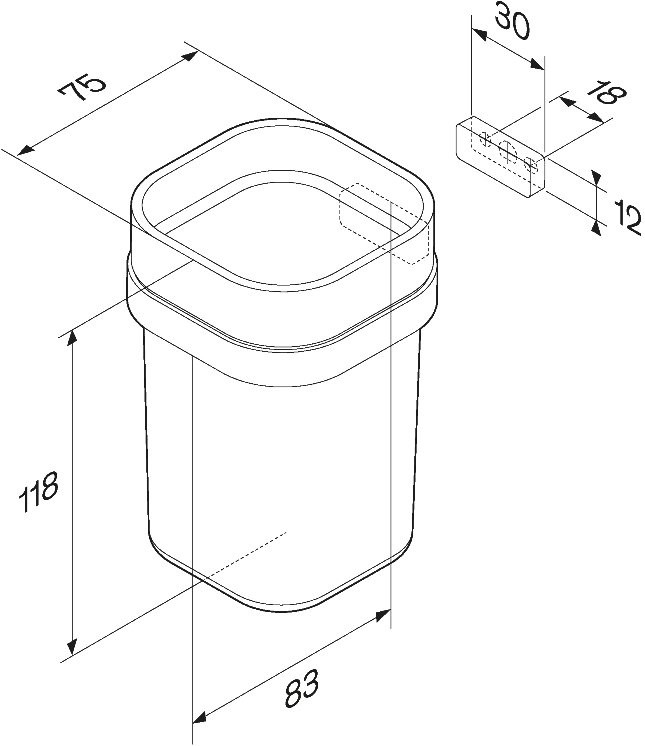 Набор Стакан AM.PM Func A8F34300 + Дозатор A8F36900