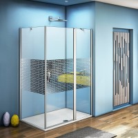 Душевой уголок Good Door Fantasy WTW+SP-F-CH 140x90 + очиститель для стекол