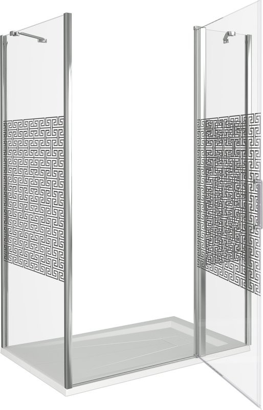Душевой уголок Good Door Fantasy WTW+SP-F-CH 140x90 + очиститель для стекол