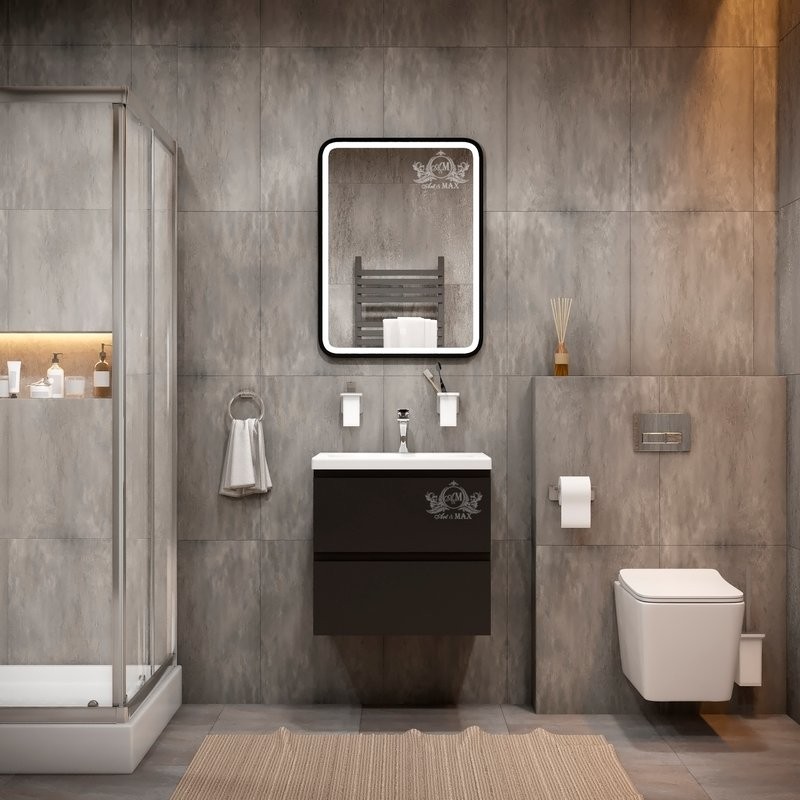 Зеркало Art&Max Genova 60 с подсветкой, функция антизапотевания