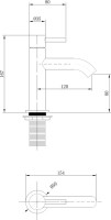 Смеситель для раковины Abber Wasser Kreis AF8110B черный