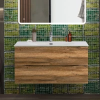 Тумба с раковиной BelBagno Marino-cer-n 100 подвесная, rovere rustico