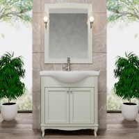 Мебель для ванной комнаты ValenHouse Эллина 80 слоновая кость, 2 дверцы, ручки хром