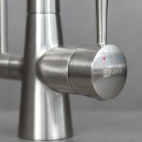 Смеситель для кухни Lemark Comfort LM3075BN-White с гибким изливом, никель, белый