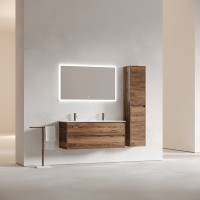 Тумба с раковиной Sancos Libra 120 см двойная, дуб чарльстон