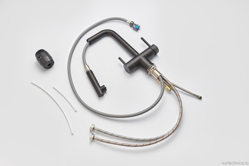 Смеситель для кухни Emar Steel ЕСВ 7017 black