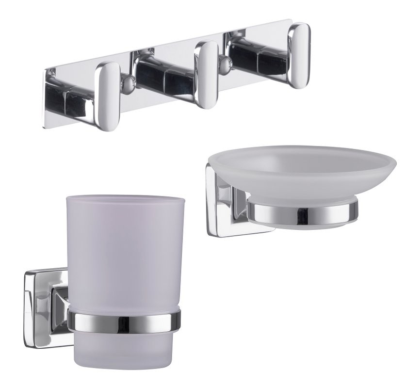 Набор Мыльница Fashun A26 A2602 + Стакан A2606 + Крючок A2615-3