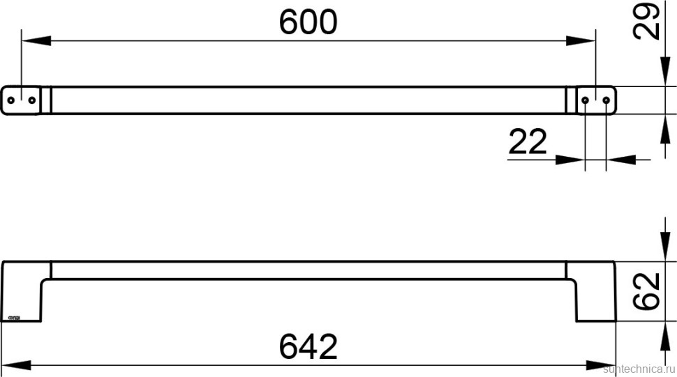 Держатель для полотенец Keuco Collection Moll 12701250600 шлифованная латунь