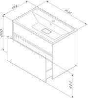 Тумба под раковину без столешницы AM.PM Inspire V2.0 80 белый матовый