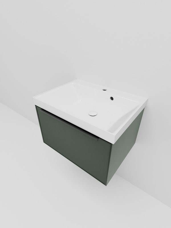 Тумба под раковину La Fenice SIMPLA Grigio серо-зелёная 60 см