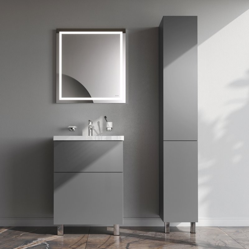 Мебель для ванной комнаты AM.PM Gem 60 графит матовый, напольная, с 2 ящиками