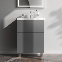Мебель для ванной комнаты AM.PM Gem 60 графит матовый, напольная, с 2 ящиками