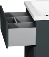 Мебель для ванной комнаты AM.PM Gem 60 графит матовый, напольная, с 2 ящиками