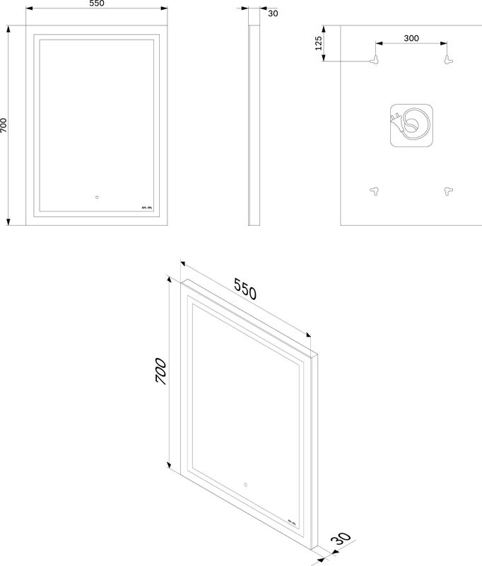 Мебель для ванной комнаты AM.PM Gem 60 графит матовый, напольная, с 2 ящиками