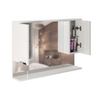 Шкаф с зеркалом в ванную MIXLINE 100х19х69,2 Белый ПВХ, 540871