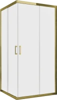 Душевой уголок Vegas Glass ZA Tur Novo h1900 80 09 10 профиль золото, стекло сатин