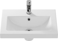 Тумба с раковиной Velvex Klaufs 50.2D белая, шатанэ, напольная