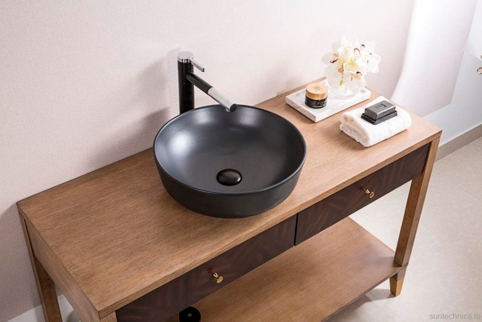 Накладная раковина BelBagno BB1315-H301 черная матовая