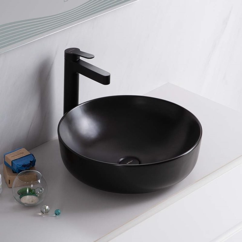 Накладная раковина BelBagno BB1315-H301 черная матовая