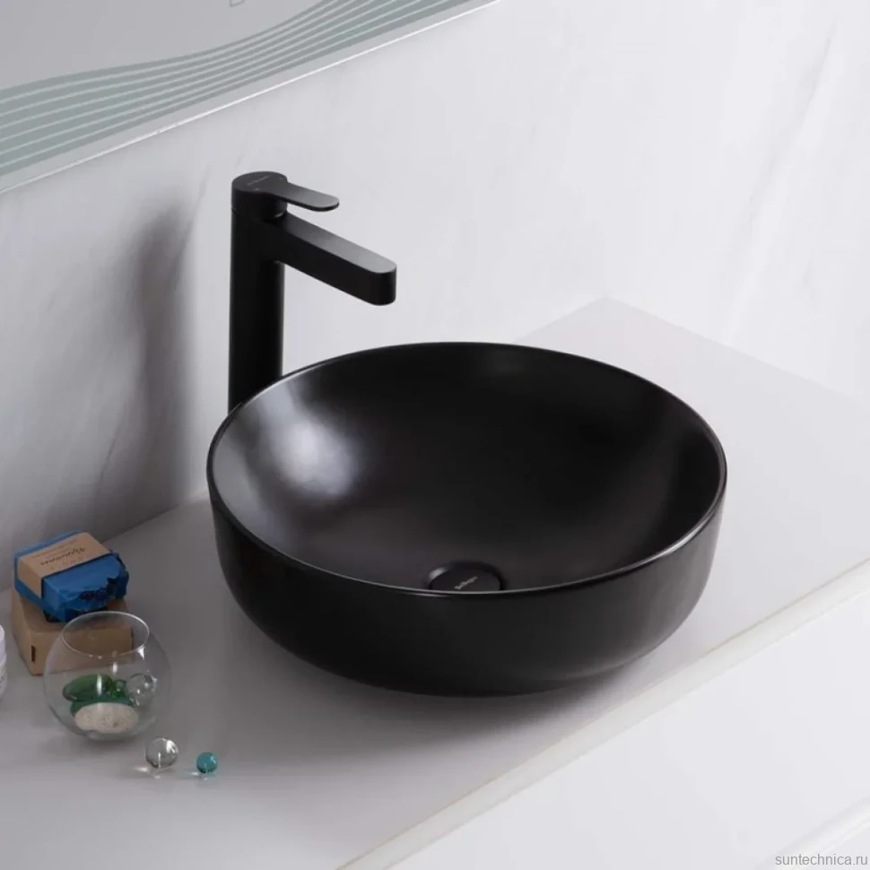 Накладная раковина BelBagno BB1315-H301 черная матовая