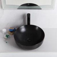 Накладная раковина BelBagno BB1315-H301 черная матовая