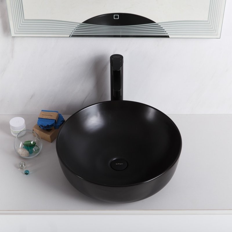Накладная раковина BelBagno BB1315-H301 черная матовая