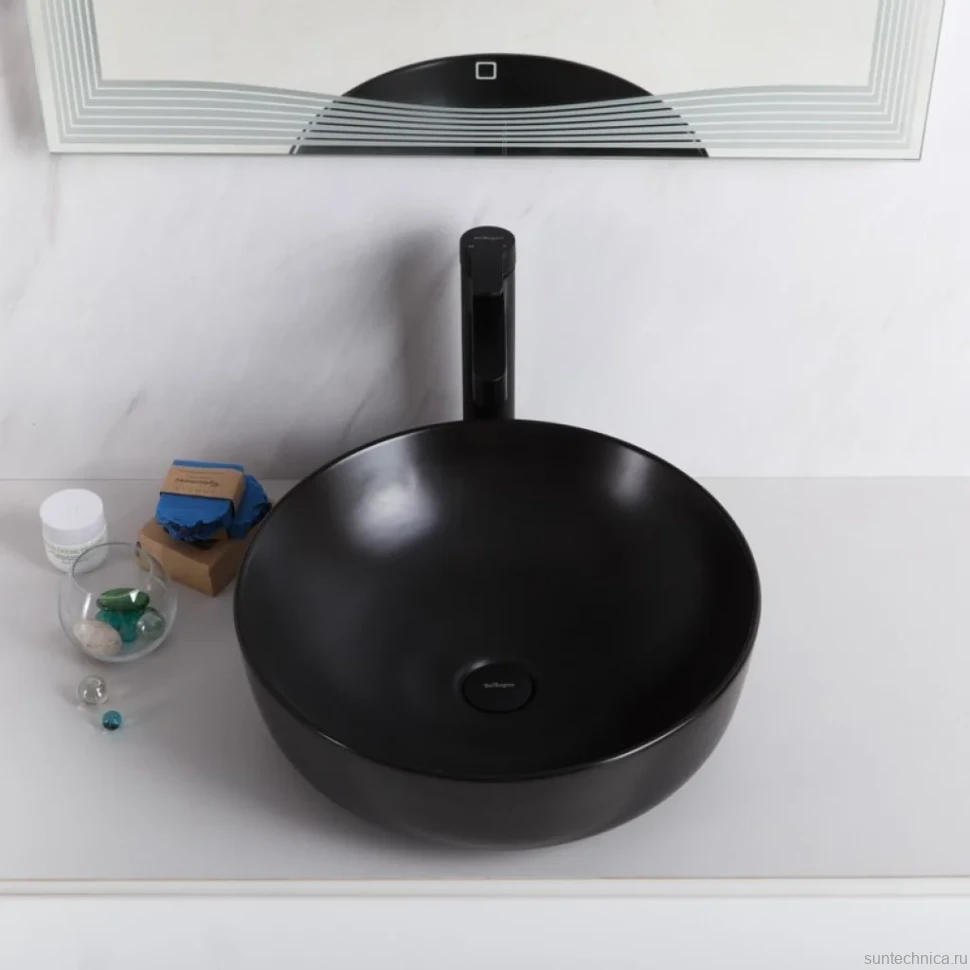 Накладная раковина BelBagno BB1315-H301 черная матовая