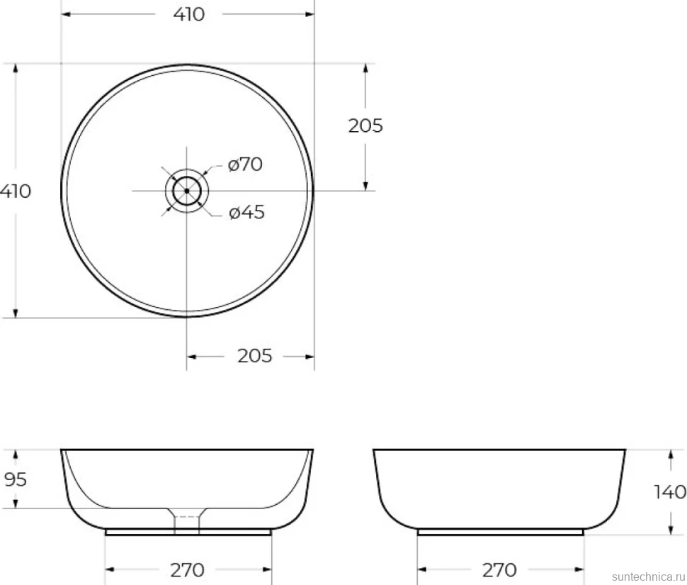 Накладная раковина BelBagno BB1315-H301 черная матовая