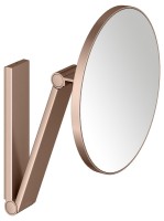 Косметическое зеркало Keuco iLook Move 17612 настенное, с увеличением, шлифованное красное золото