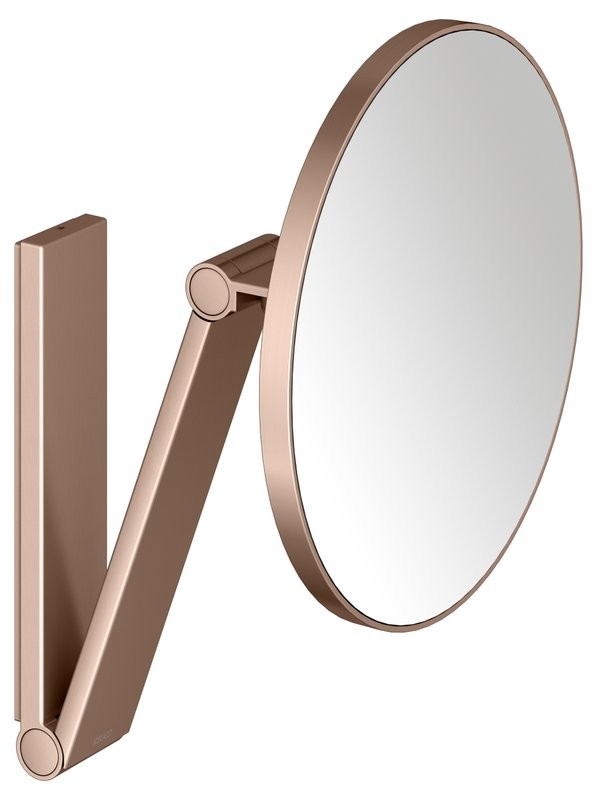 Косметическое зеркало Keuco iLook Move 17612 настенное, с увеличением, шлифованное красное золото