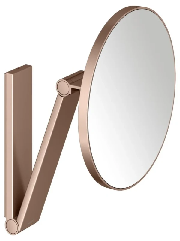 Косметическое зеркало Keuco iLook Move 17612 настенное, с увеличением, шлифованное красное золото