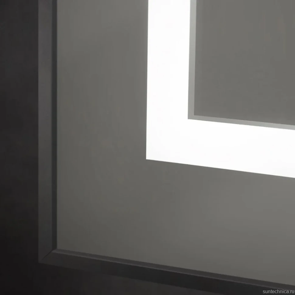 Зеркало BelBagno Kraft 90x80 с подсветкой, черное