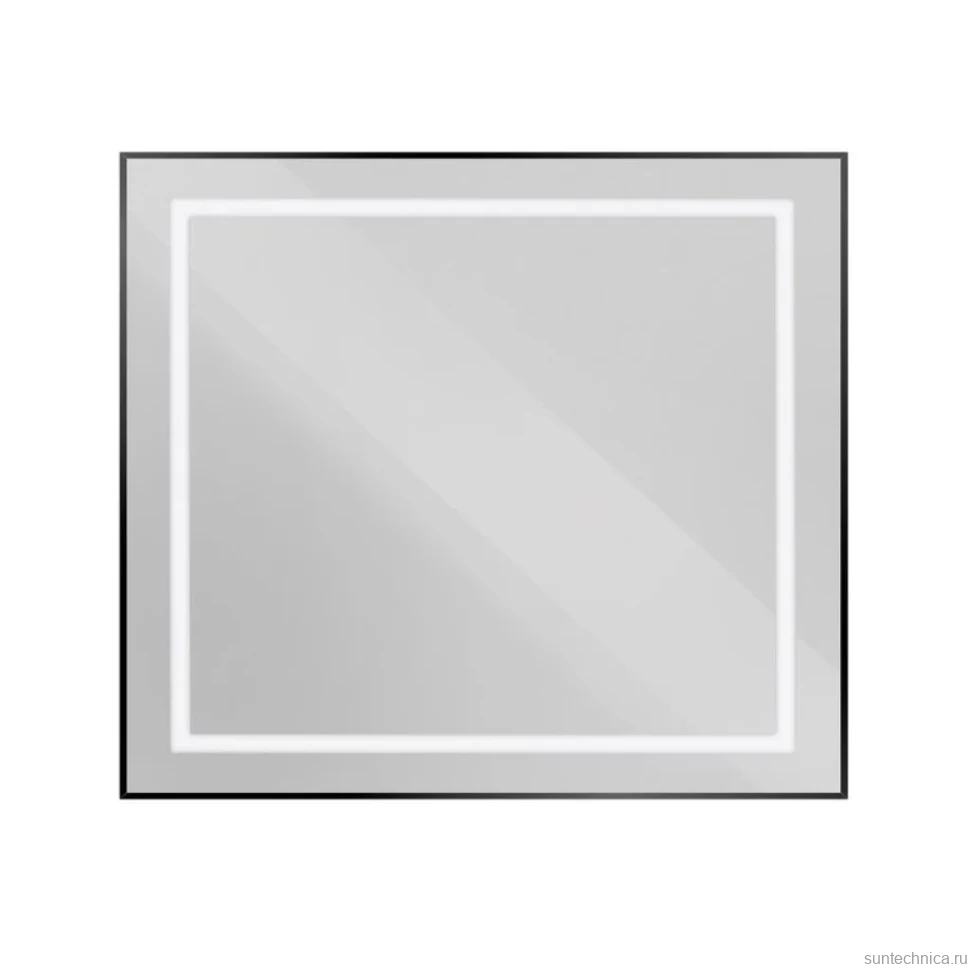 Зеркало BelBagno Kraft 90x80 с подсветкой, черное
