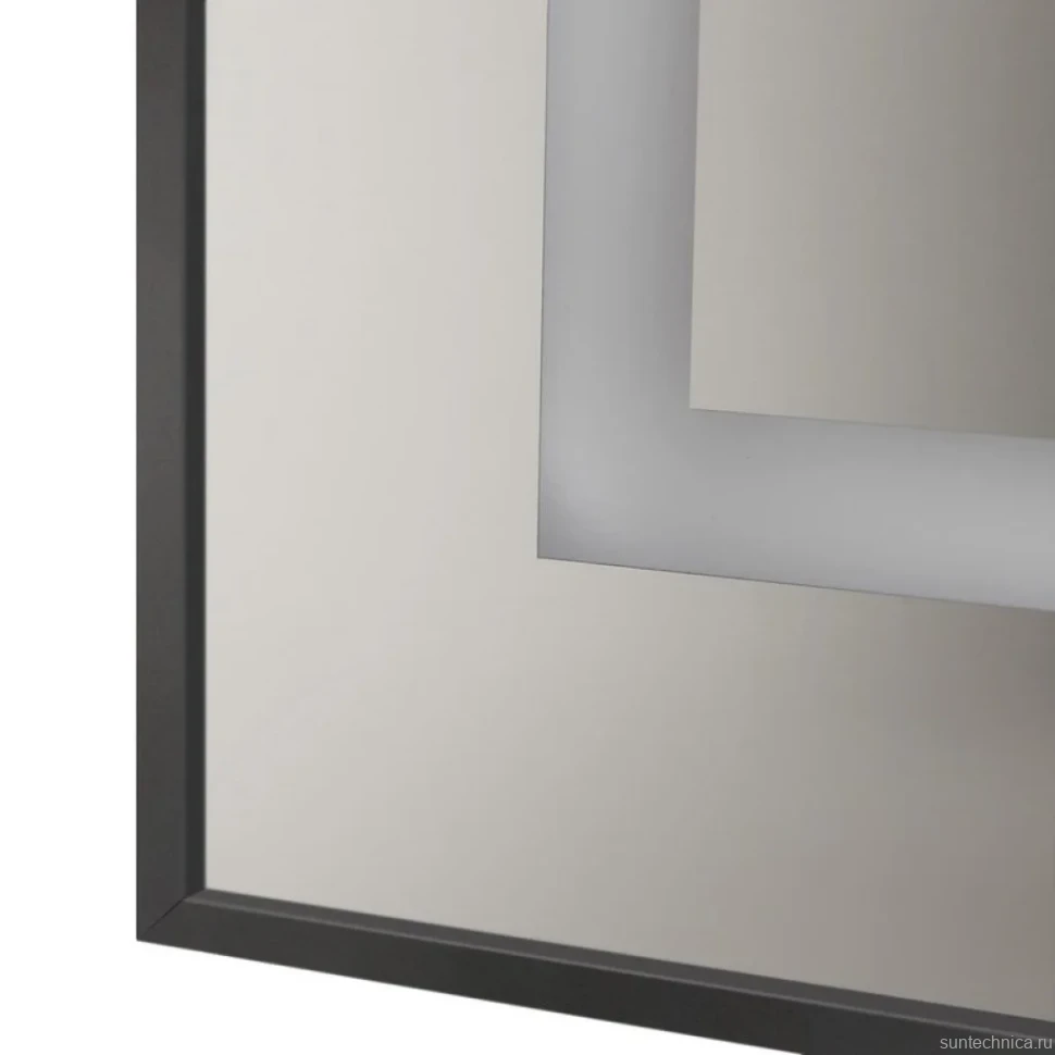 Зеркало BelBagno Kraft 90x80 с подсветкой, черное