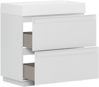 Тумба с раковиной Belux Базель 80 напольная, белая матовая