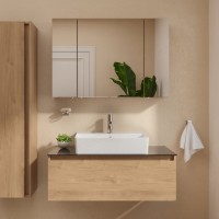 Мебель для ванной комнаты VitrA Nuo 100 подвесная, золотой дуб