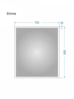 Зеркало Alavann Emma 70x80 с подсветкой