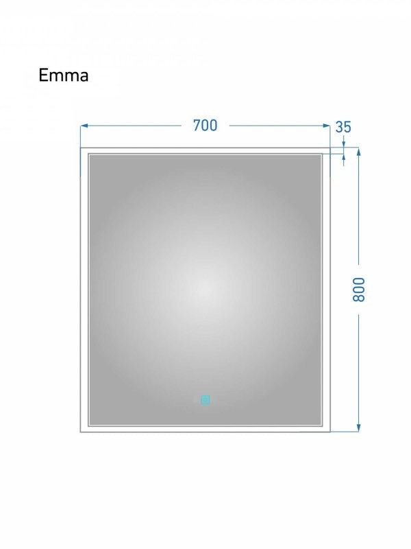 Зеркало Alavann Emma 70x80 с подсветкой