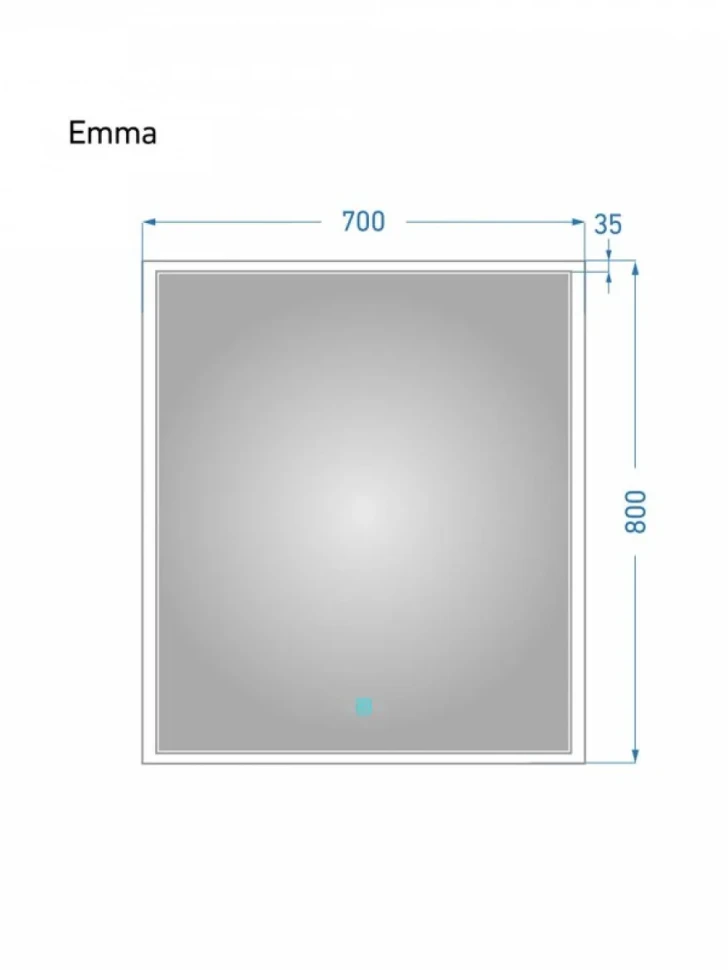 Зеркало Alavann Emma 70x80 с подсветкой
