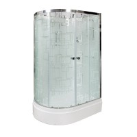 Душевая кабина DTO D EM2712RN профиль хром, стекло матовое с узором