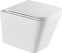 Комплект Lemark Florex 100124422 безободковый, с микролифтом, кнопка смыва белый глянец