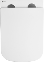 Комплект Lemark Florex 100124422 безободковый, с микролифтом, кнопка смыва белый глянец