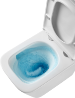 Комплект Lemark Florex 100124422 безободковый, с микролифтом, кнопка смыва белый глянец