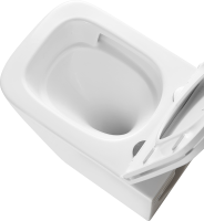 Комплект Lemark Florex 100124422 безободковый, с микролифтом, кнопка смыва белый глянец