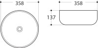 Накладная раковина Art&Max AM-102 белая