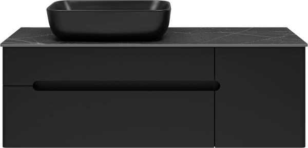 Тумба под раковину Misty Роял 120 черная