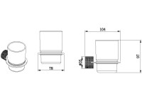 Стакан для ванной Allen Brau Priority 6.31C02-31 настенный, черный, стеклянный