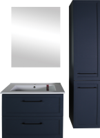 Тумба с раковиной ASB-Mebel Белмонти 65 ясень браш, софт синий